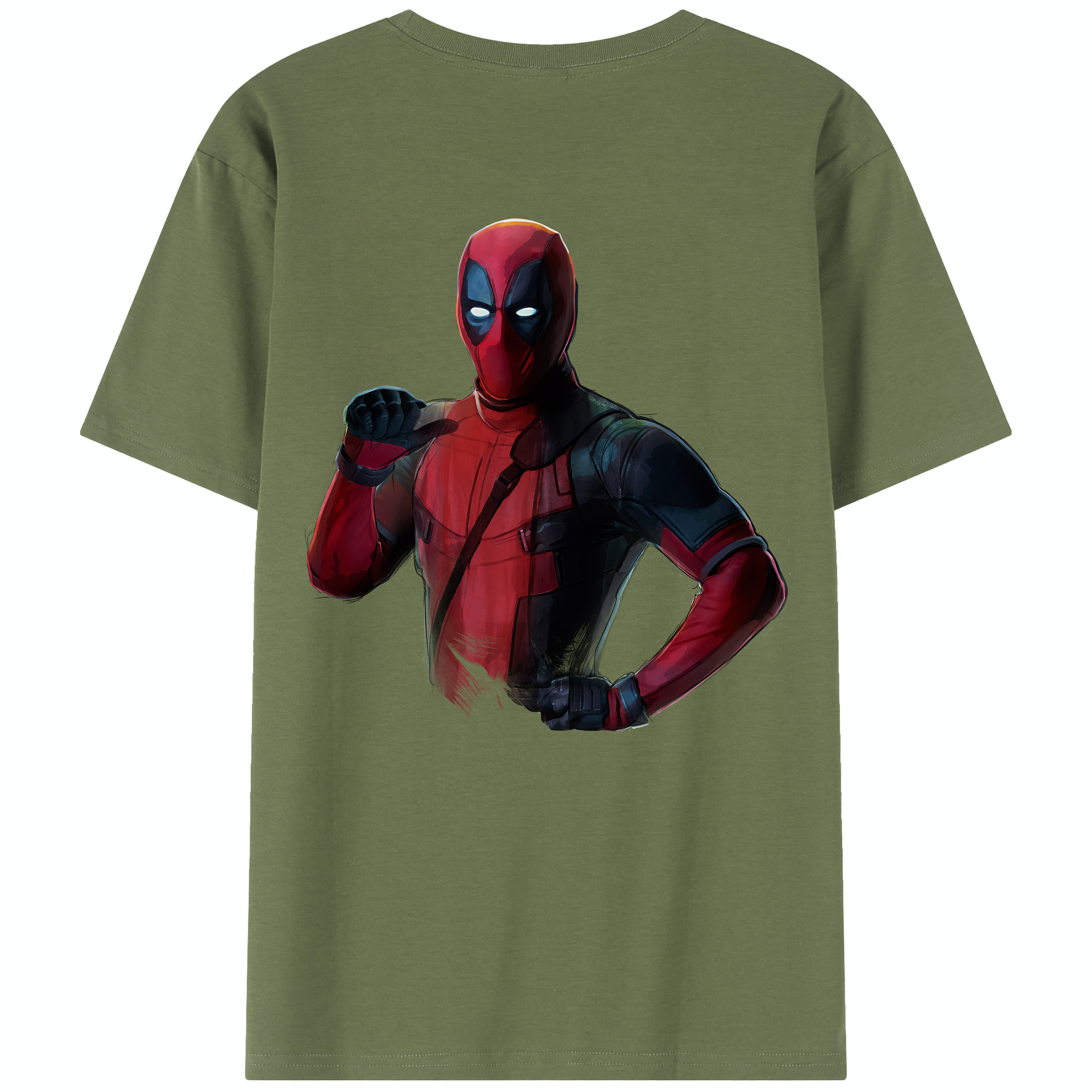 （画像用） Deadpool デッドプール 綿100％半袖Tシャツ（背面プリント）